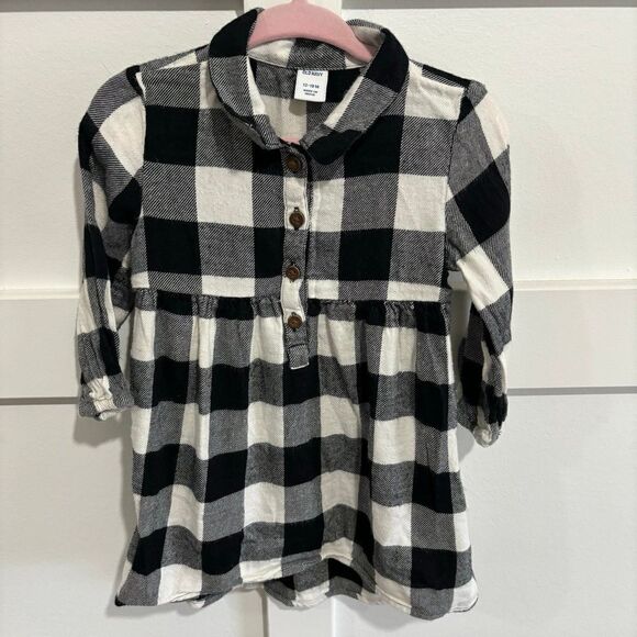 Old Navy Buffalo Plaid Shirt Dress - Picture 1 of 6